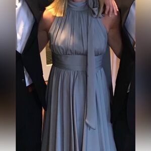 Milly One Shoulder Gray Dress